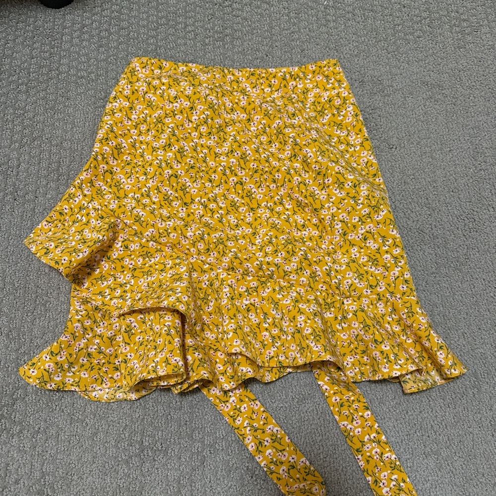 Floral Yellow Skirt